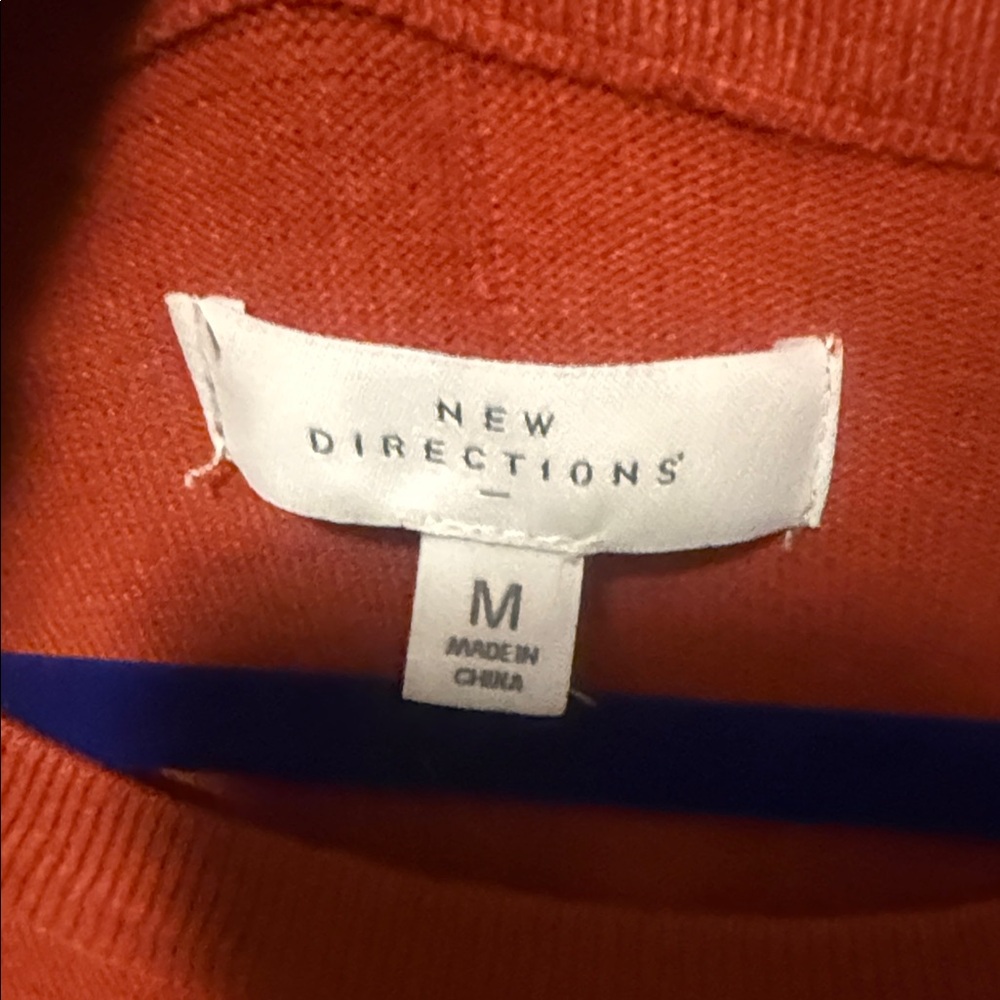 New Directions Rust Knit Top - Picture 3 of 4
